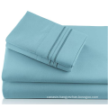 Hospital durable washable polyester microfiber brushed bed sheets wholesale